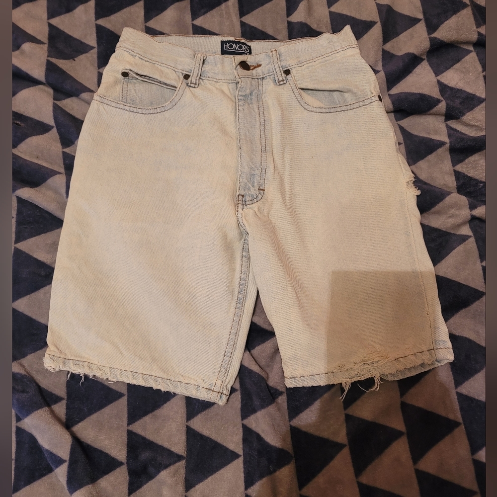Men's Light wash blue jean shorts